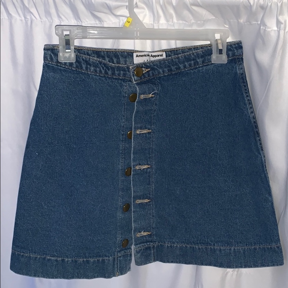 American Apparel Classic A line denim skirt